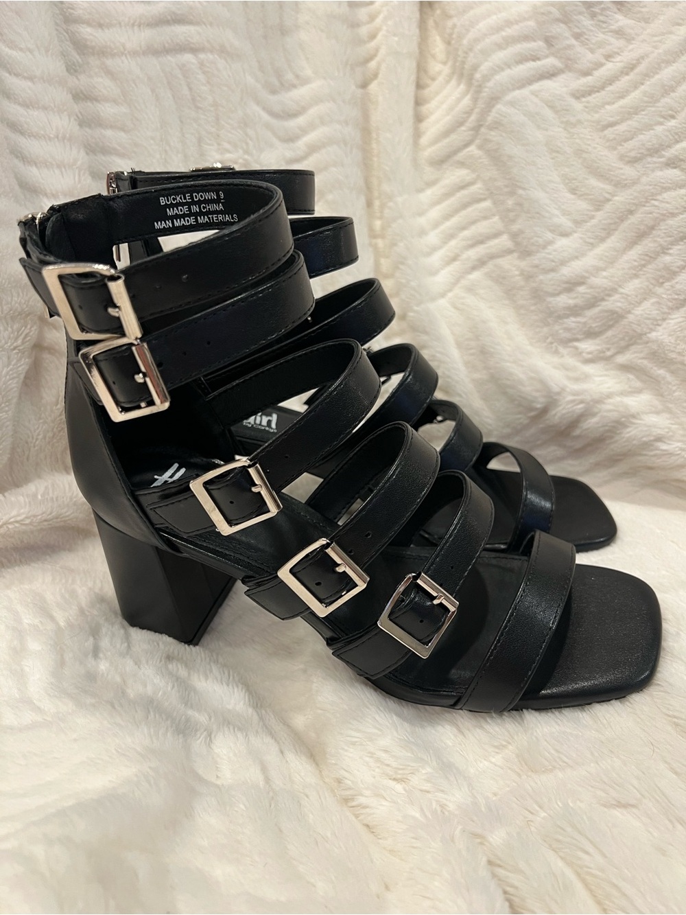 Corkys Hey Girl Buckle Down Block Heel